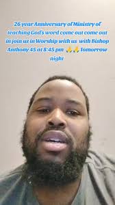 26 year anniversary tomorrow night 8:45 p.m. Revival Friday night same...