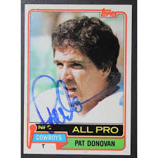 Pat Donovan Dallas Cowboys Autographed 1981 Topps #330 Signed ALL PRO Card