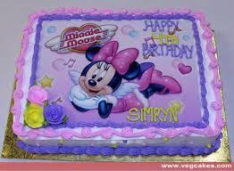 Bizcocho De Mickey Mouse Cuadrado Square Minnie Mouse Cake Minnie Mouse Cake Birthday Sheet Cakes 2 Year Old Birthday Cake