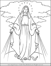 We have collected 40+ mary coloring page images of various designs for you to color. Our Lady Of Grace Coloring Page Mary Thecatholickid Com