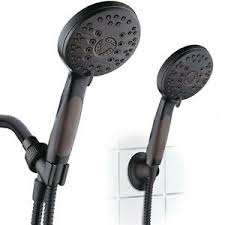 Aquaspa High Pressure 4 2 Handheld Shower Head 6 Ft Hose Oil Rubbed Bronze Ebay