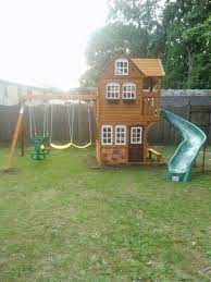 Big Backyard Stonefield Lodge Playset From Toys R Us Installed In Berlin Nj Big Backyard Backyard House Styles