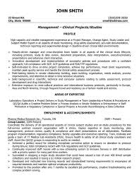 clinical projects manager resume sample
