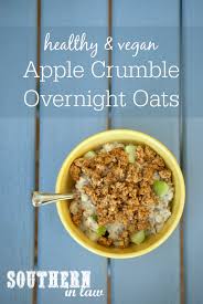 I was looking to see how many calories might be in overnight oats made with almond milk and stumbled upon your recipe as the first one i looked at. Southern In Law Recipe Healthy Apple Crumble Overnight Oats