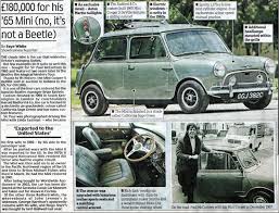 In the video, the terrified animal writhes around with its head sticking out of the sun roof. Classic Mini Home Page