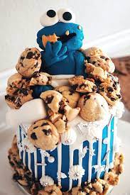 The fabric features a cookie monster print. Cookie Monster Party Ideas Pretty My Party Party Ideas