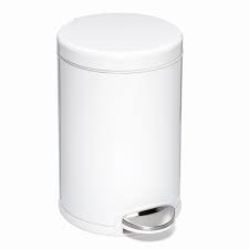 Check discounted price on amazon. Step Trash Can Simplehuman White 1 2 Gal Round Step Trash Can The Container Store