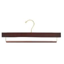 Wooden Pant Hanger W Non Slip Bar Walnut Brass Wooden Pant Hangers Pant Hangers Hanger