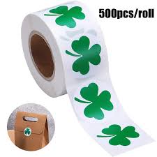 Green glitter shamrock head boppers, green shamrock mugs, costume photo prop sticks and more. 500pcs Clover Stickers Tags St Patrick S Day Shamrock Stickers For Home Decoration Daily Necessities Green Lucky Seal Labels Party Diy Decorations Aliexpress