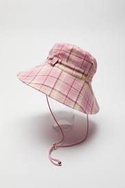 Perry Plaid Drawstring Bucket Hat Plaid Bucket Hat Plaid Hats