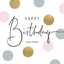 Verjaardag Felicitatie Wenskaart Dots Kaartje2go