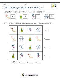These worksheets containing word search, scrambled words, poems and crossword puzzles. Math Christmas Worksheets First Grade