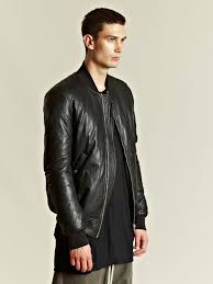 Rick Owens Men S Padded Woven Bomber Jacket Leather Jacket Mens Leather Clothing Cargo Jacket Mens
