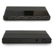 onn. 4-Device Black HDMI Switch with Remote Control, 100009478, 1.55lb,  1.35in