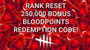 2) click redeem code at the upper right corner. Dead By Daylight 250 000 Bonus Bloodpoints Reward Code For The Rank Reset This Month Youtube