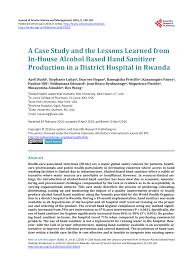 Wild spinach, turmeric, garlic) and. Pdf A Case Study And The Lessons Learned From In House Alcohol Based Hand Sanitizer Production In A District Hospital In Rwanda