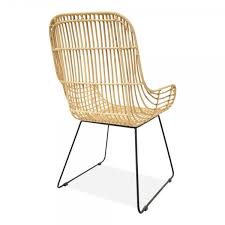Add a hint of modern style with our poly rattan chair set. Natural Rattan Josef Woven Dining Chair Modern Rattan Chairs