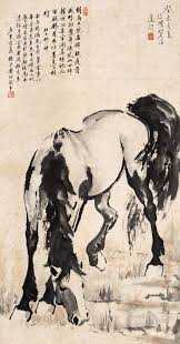 Master Xu Beihong Asian Brush Painting Horse Chinese Art Painting Sumi E Painting Watercolor Horse