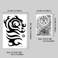 Unlike in the past when the eye blow tattoo consisted of a thin line on the eye blows. Buy Black Large Temporary Tattoos Big Tribal Totem Tattoo Sticker For Men Women Body Art Makeup Fake Tattoo Waterproof Removable 6 Sheet Online In Turkey B08hk7nmhx