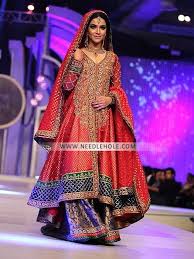 Beautiful Wedding Sharara Dress By Designer Zaheer Abbas Pakistani Bridal Dresses Bridal Couture Week Bridal Couture