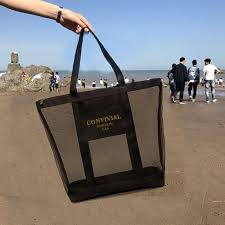 Check spelling or type a new query. Large Mesh Beach Bag With Zipper And Pockets