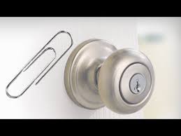 To pick your filing cabinet lock, start by straightening out a paperclip and leaving one of the ends curved. How To Open A Locked Door Without A Key Youtube Paper Clip Amazing Life Hacks Lock Picking Tools
