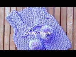 burgulu ve ponponlu bebek yelegi yapilisi kolay bebek yelegi yapimi youtube crochet baby jacket crochet crochet baby