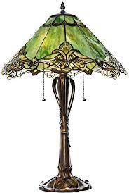 Green Table Lamp Tiffany Style Victorian Mission Craftsman Stained Glass Home Tiffany Style Table Lamps Stained Glass Table Lamps Crystal Table Lamps