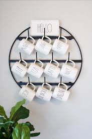 Check spelling or type a new query. Round 3 Tier Wall Mounted Mug Rack Metal Storage Display Organizer For Coffee Mugs Tea Cups Mason Jars And More Coffee Mug Display Mug Rack Mug Display