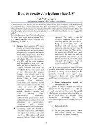 You are using a proven and professional cv layout which is guaranteed to get you more job interviews Pdf How To Create Curriculum Vitae Cv