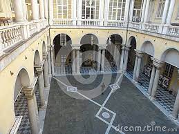 The Large Courtyard At The University Of Genova Italy Seen From Above Cortile Genova