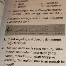 Fresh boy ft blasta rap family song : 4 Tuliskan Nada Yg Menunjukkan Melodi Mendatar Nada Nada Yg Sama Melodi Turun Dari Tinggi Brainly Co Id
