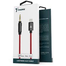 Thore 3 5mm Audio To Lightning Connector Aux Cable Thr C12rd B H