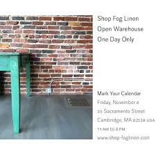 Shop Fog Linen Open Warehouse November 8 2013 Cambridge Massachusetts Http Www Shop Foglinen Com News Fog Linen Bath Linens Linen