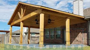 Want a covered deck or partially covered deck? Popiak Cedar Gable Patio Cover Project Houston Tx