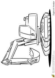coloriage engins de chantier pelleteuse engin voiture livre pet licorne