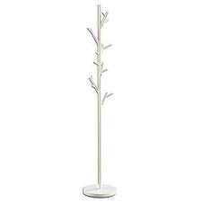 Idimex Porte Manteaux Zeno Portant A Vetements Sur Pied En Forme D Arbre Avec 6 Crochets Sur Differentes Hauteurs En Meta Porte Manteaux Crochet Laque Blanche