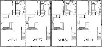 4 bedroom floor plans, house plans, blueprints & designs. 4 Plex Plans Townhome Plans 4 Bedroom Townhouse F 538