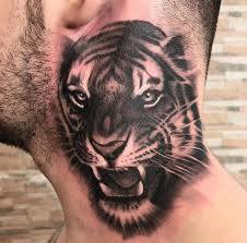 Bite The Bullet Tattoo Kelso Tiger Neck Tattoo By Vlad Limited Availability At Salvation Tattoo Studios Arte