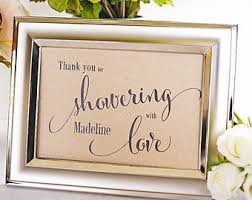 Favor Table Sign Bridal Shower Decoration Baby Shower Signage Gift Table Thank You For Shower Bridal Shower Tables Bridal Shower Brunch Bridal Shower Signs