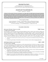 teacher assistant resume sample job