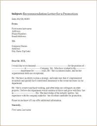 Recommendation Letter For A Promotion Letter Of Recommendation Lettering Business Letter Template
