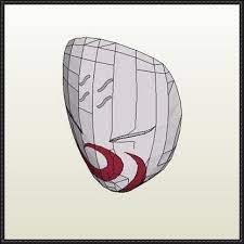 Naruto Haku S Mask Free Papercraft Download Http Www Papercraftsquare Com Naruto Hakus Mask Free Papercraft Papercraft Download Paper Crafts Anime Paper