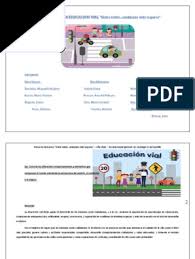 (de acuerdo a la fecha y. Proyecto Educacion Vial Up Y 3Âº 2019 Imprimir Peatonal Aprendizaje