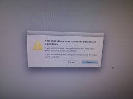 The computer would just shut down completely after selecting 'restart.' no problems booting up thereafter. You Shut Down Your Computer Because Of A Problem Macrumors Forums