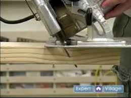 The teeth around the periphery of the blade chip away the wood material by excavating a trench referred to as a kerf. when the cut is completed, the single piece of wood is cut in two. How To Use A Circular Saw Make A Bevel Cut With A Saw Youtube