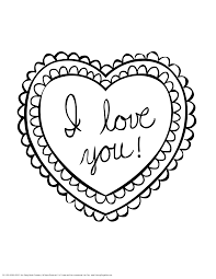 I Love You Heart Valentine Coloring Page Heart Coloring Pages Valentine Coloring Pages Valentine Coloring
