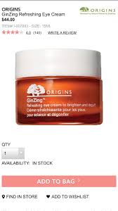Origins Ginzing Refreshing Eye Cream To Brighten And Depuff Review Pin By Corene Stephens On Hair Skin Refresh Eyes Hair Skin Creme