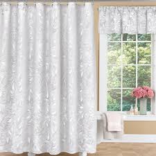 Shower curtains are traditionally made of several different materials, including: Elegant Shower Curtain With Leaf Design Collections Etc