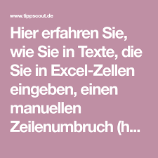 Excel So Bauen Sie Einen Harten Zeilenumbruch Ein Zeilenumbruch Zellen Tipps